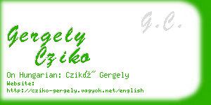 gergely cziko business card